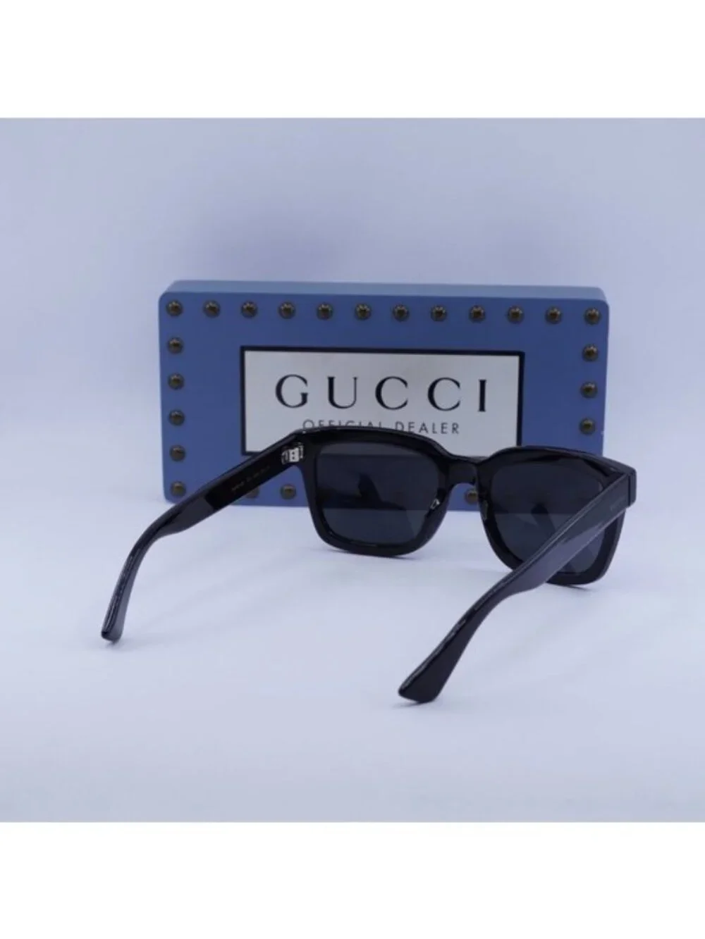 Gucci GG0001SN 001 Square Sunglasses - Black/Grey